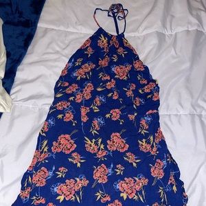 O’NEILL Floral Halter Neck Backless Mini Dress